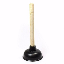 t&b enterprise Sink Plunger and Unblocker – Plunger Unblocker Tool to Easily Clear All Blocked, Small Rubber Plunger with Wooden Handle Sink Unblocker for Kitchen & Shower Drain Unblocker Bathroom