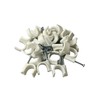 White Round Cable Clips with Fixing Nail K-Type 50pcs (16mm)