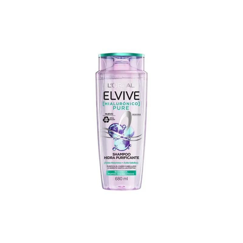 Shampoo Elvive Hialurónico Pure 680 Ml