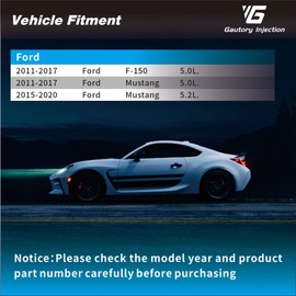 0280158227 Fuel Injector Compatible with 2011-2017 Ford F150, 2011-2017 Mustang 5.0L, 2016-2020 Mustang 5.2L Replacement BR3Z9F593A FJ1132 CM5187 62408 Set of 8