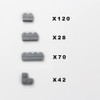 Feleph 260 Pieces Masonry Profile Bricks Set Building Blocks for