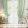 HOMEIDEAS Non See Through Privacy Sheer Curtains, Elegant Lightweight Semi