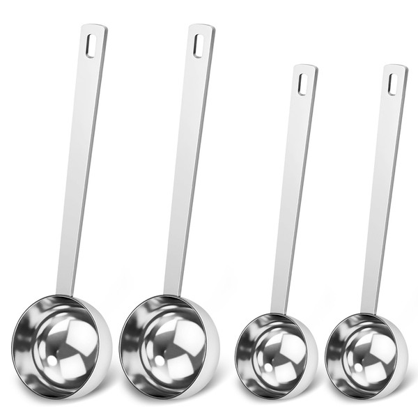 KBPNO 4ps Coffee Scoop, 15 & 30 ML Stainless Steel