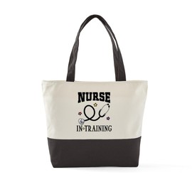CafePress Nurse In Training Gift Canvas Tote Top Zipper Closure