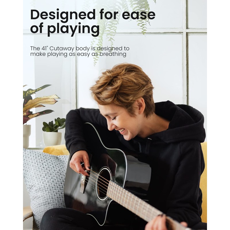 Moukey 41" Acoustic Guitar for Beginners Adult Teen Full Size