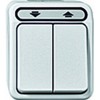 Merten Aquastar Roller Blind Switch, Single Pole, Polar White, MEG3755-8019
