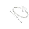 Geometric Modern Triangle Stacking Ring New .925 Sterling Silver Band