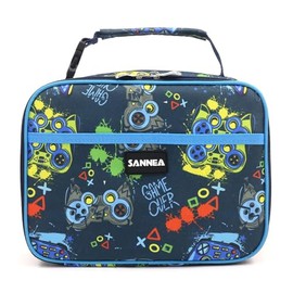 Insulated Lunch Bag for Children/Teens/Kids - Lunch Box for Daily Office Work School Outdoor Activities - Reusable Leakproof Cooler Bag Picnic Zipper Organizer-Game Over