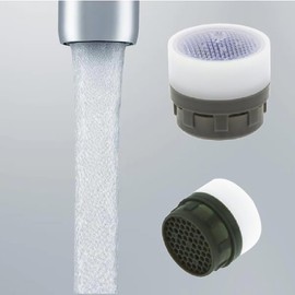 Neoperl Tom Thumb Aerated Small Size Faucet Aerator PCA Perlator Soft Flow Stream Male/Female Bathroom Housing/Washer/Insert (Blue 1.0 GPM, Insert)