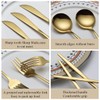 Evanda Gold Silverware Set 60 Piece Service for 20, Titanium