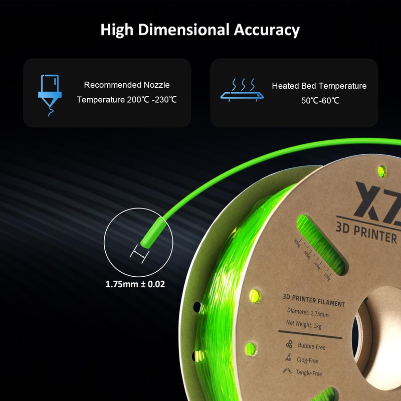 XZN XZN TPU Filament 1.75mm 95A Soft Flexible 3D Printer