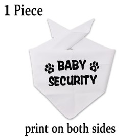 JXGZSO 1 Piece Baby Security Dog Bandana Pregnancy Announcement Baby Announcement Gift (Baby Security CA)