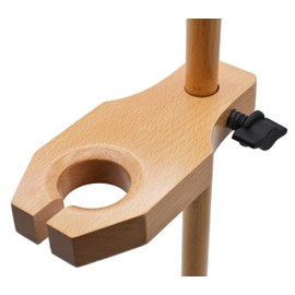 Adjustable Funnel Stand, Polished Wood, 1.5" Hole Diameter, 17" Tall - Eisco Labs
