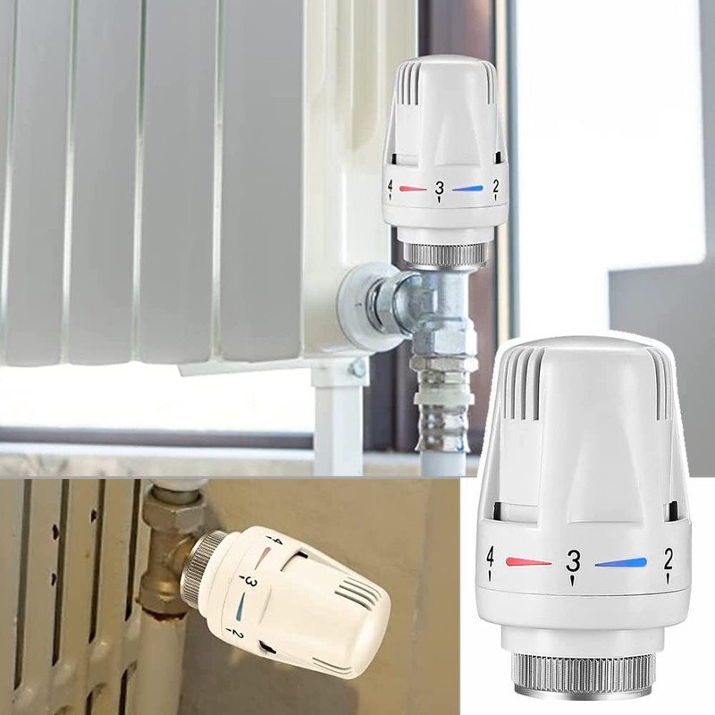2 Pcs Thermostatic Radiator Heads Automatical Temperature Control Heads Anti