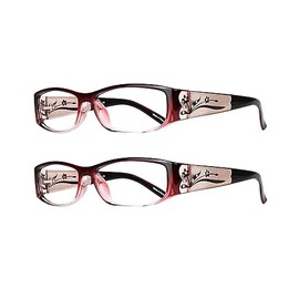 EYEBOGO Kaylee Stylish Reading Glasses for Women, Readers for Women, Womens Reading Glasses (Burgundy 2-Pack, 4.00)