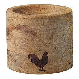 Räder PET Eierbecher Set rund Hahn (Akazie & Porzellan)