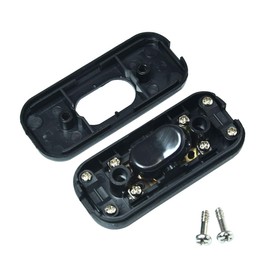 WPJCS Inline Cord Switch 2 Pack, AC 250V 6A On/Off DPST Control Appliance Switch Rocker for Table Lamp Desk Bed LED Lights, Black