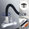 Free rotating angle adjustable faucet extension hose 3 colors orange (50cm)