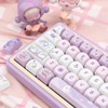 COOMICKEY Cute Purple PBT Keycaps 132 Keys Custom Keycaps MOA