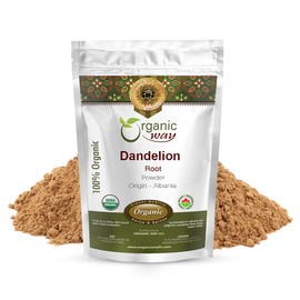 Organic Way Dandelion Root Powder (Taraxacum officinale) | Herbal Tea - European Wild-Harvest | Organic & Kosher Certified | Non GMO & Gluten Free | USDA Certified | Origin - Albania (1/2LBS / 8Oz)