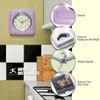 Infinity Instruments Square Retro Wall Clock, Lavender, 9.25"