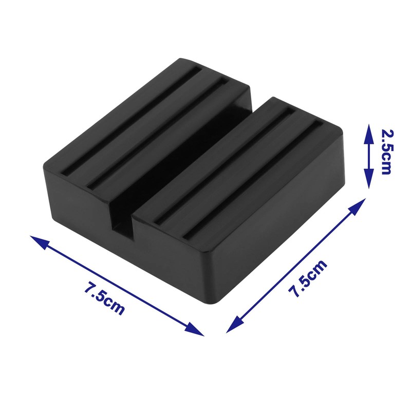 VGOL Pack of 4 Slotted Square Rubber Blocks for Jack