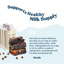 Lactation Cookies Mix - Chocolate Butterscotch Brownies Breastfeeding Cookie Supplement Support for Breast Milk Supply Increase - 24 ounces