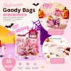 30 Pack PVC Halloween Goodie Bags,Clear Treat Bags with Tags