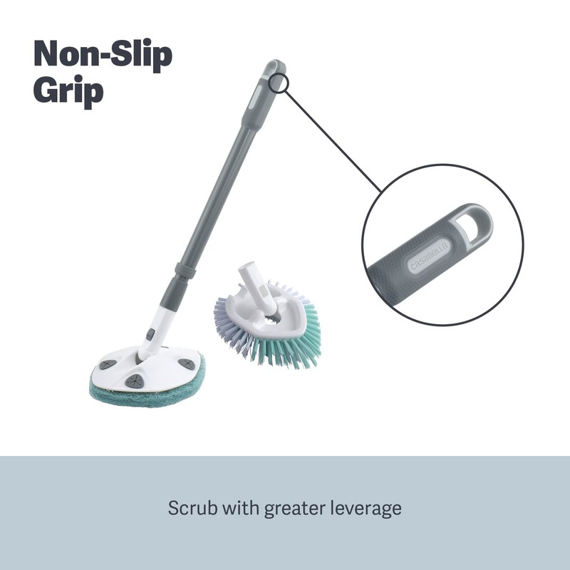 Casabella Tub and Tile Brush with 28 Inch Extendable Handle