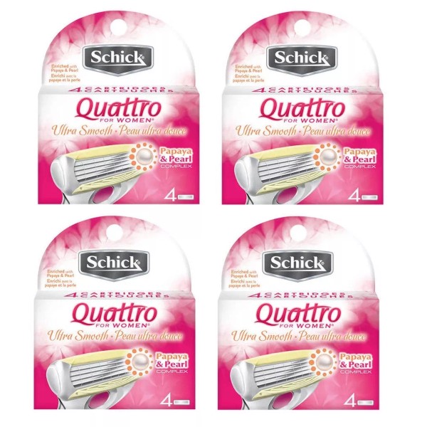 Schick Quattro for Women Razor Refill, Ultra Smooth, 16 Ct