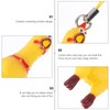 WRITWAA 5Pcs Screaming Chicken Keychain, Mini Funny Yellow Squeaking Chicken