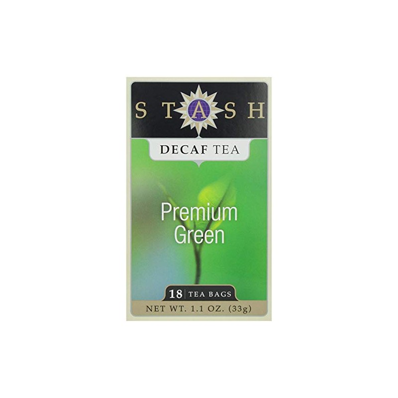 Stash, Decaf Premium Green Tea, Tea Bags, 18 ct