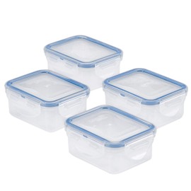 LocknLock HPL805S4 Lock 4-Piece Food Storage Container Aufbewahrungsdosen-Set aus Kunststoff, Transparent