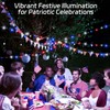cshare Red White and Blue Solar Fairy Lights, 4th of