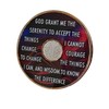 1 Year AA Medallion Purple Red Swirl Tri-Plate Sobriety Chip