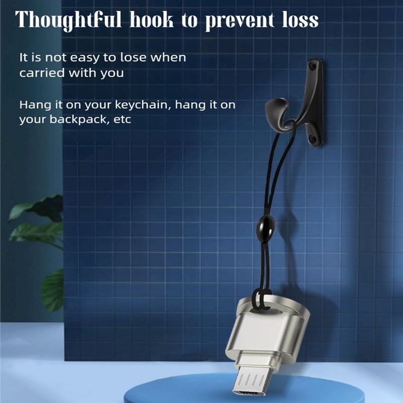 USB C Card Reader Portable Adapter,Type-C Micro SD Card Reader