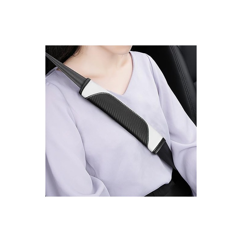 AUCELI Carbon Fiber Seat Belt Shoulder Strap Covers - 2