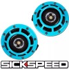 SICKSPEED 2PC TEAL SUPER LOUD COMPACT ELECTRIC BLAST TONE HORN