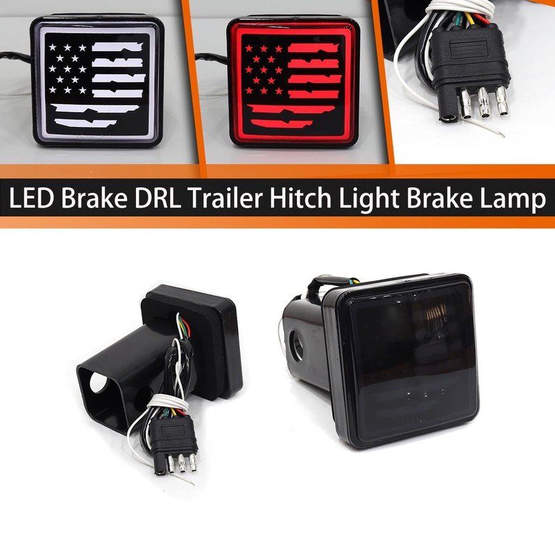 Adiil LED Brake DRL Trailer Hitch Light Brake Lamp Fit