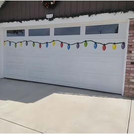 VictoryStore Jumbo Christmas Garage Door Magnets - 20 Colorful Bulb Magnets with 20 Lines for Indoors or Outdoors Christmas Decorations