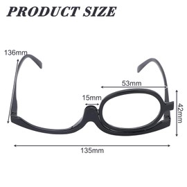 FEXPDL Make Up Glasses, Magnifying Makeup Glasses With Flip-Down Single Lens, Makeup Glasses Flip Up Lens Uk Only, Make Up Glasses Flip 2.50, Makeup Glasses,Magnifying Cosmetic Readers(+2.50)