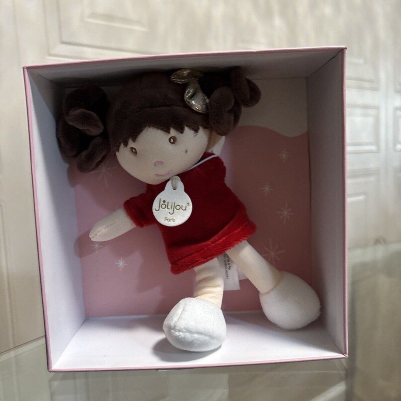 JoLiJou Paris Plush Doll Gold Shoes - In Gift Box