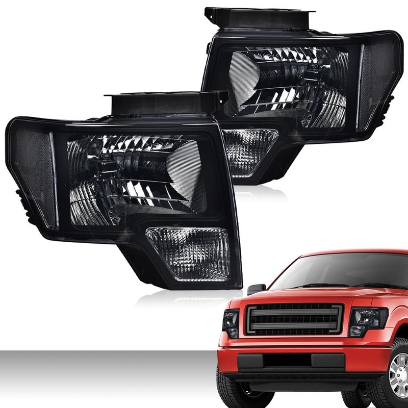 G-PLUS Headlights Compatible with Ford F150 2009-2014 Headlamps Pair Left
