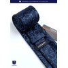 Hisdern TP-01S Men’s Paisley Pattern Necktie and Square Set, Business,