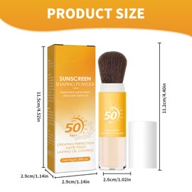 Asheyya 2 Pcs Scalp SPF Powder, SPF 50 Powder Sunscreen for Face, Natural Matte Lasting Breathable, All Skin