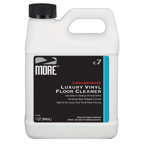 MORE Luxury Vinyl Floor Cleaner - Water-Based Surface Care Concentrate - For Kitchen and Bathroom Floors - Daily No-Rinse Cleaner - Unscented - pH Neutral - 32oz
