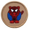 Spider Pig Costume Patrol Patch - 2" Diameter Round Embroidered