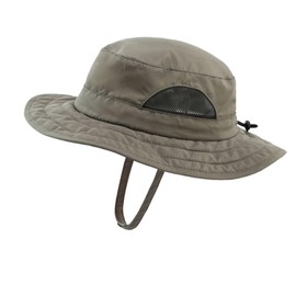 Magracy Kids Adventure Mesh Sun Hat Wide Brim UPF 50+ Beach Hat Adjustable, Army Green