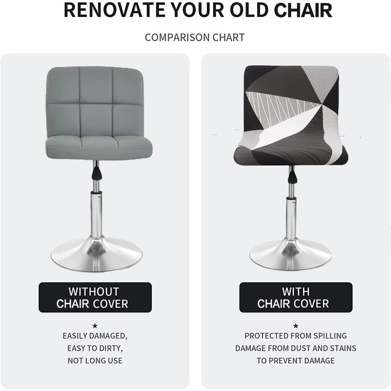 Deisy Dee Dining Room Chair Covers,Bar Stool Covers,Barstool Chair Slipcovers