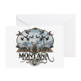 CafePress Montana Wildlife Folded Greeting Card Matte